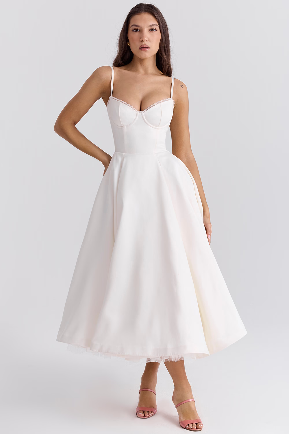 Luce | Midi Dress - IVORY MUSE