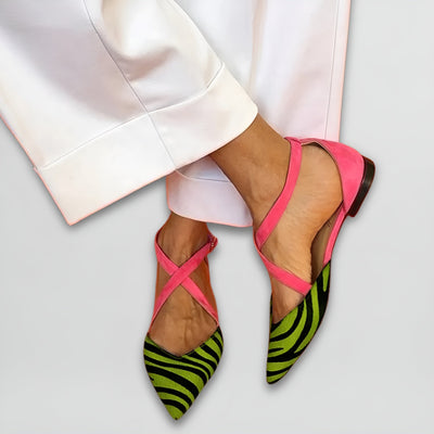 Fenna | Strap Ballet Flats - IVORY MUSE