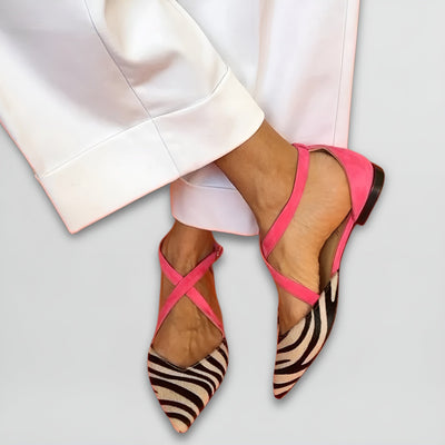 Fenna | Strap Ballet Flats - IVORY MUSE