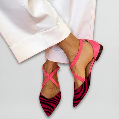 Fenna | Strap Ballet Flats - IVORY MUSE