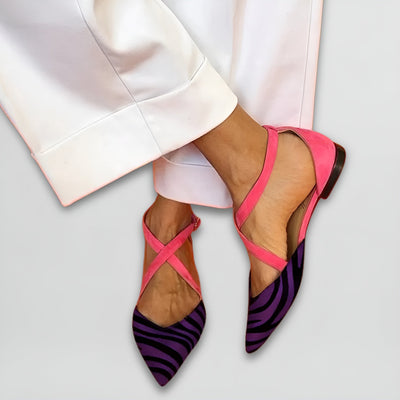 Fenna | Strap Ballet Flats - IVORY MUSE