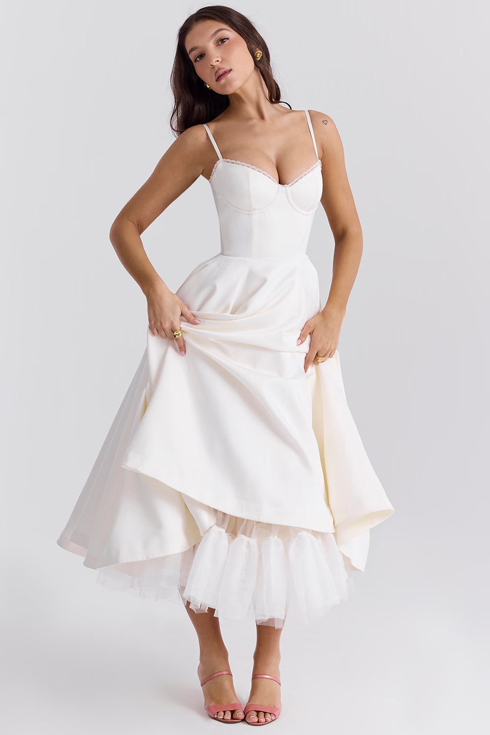 Luce | Midi Dress - IVORY MUSE